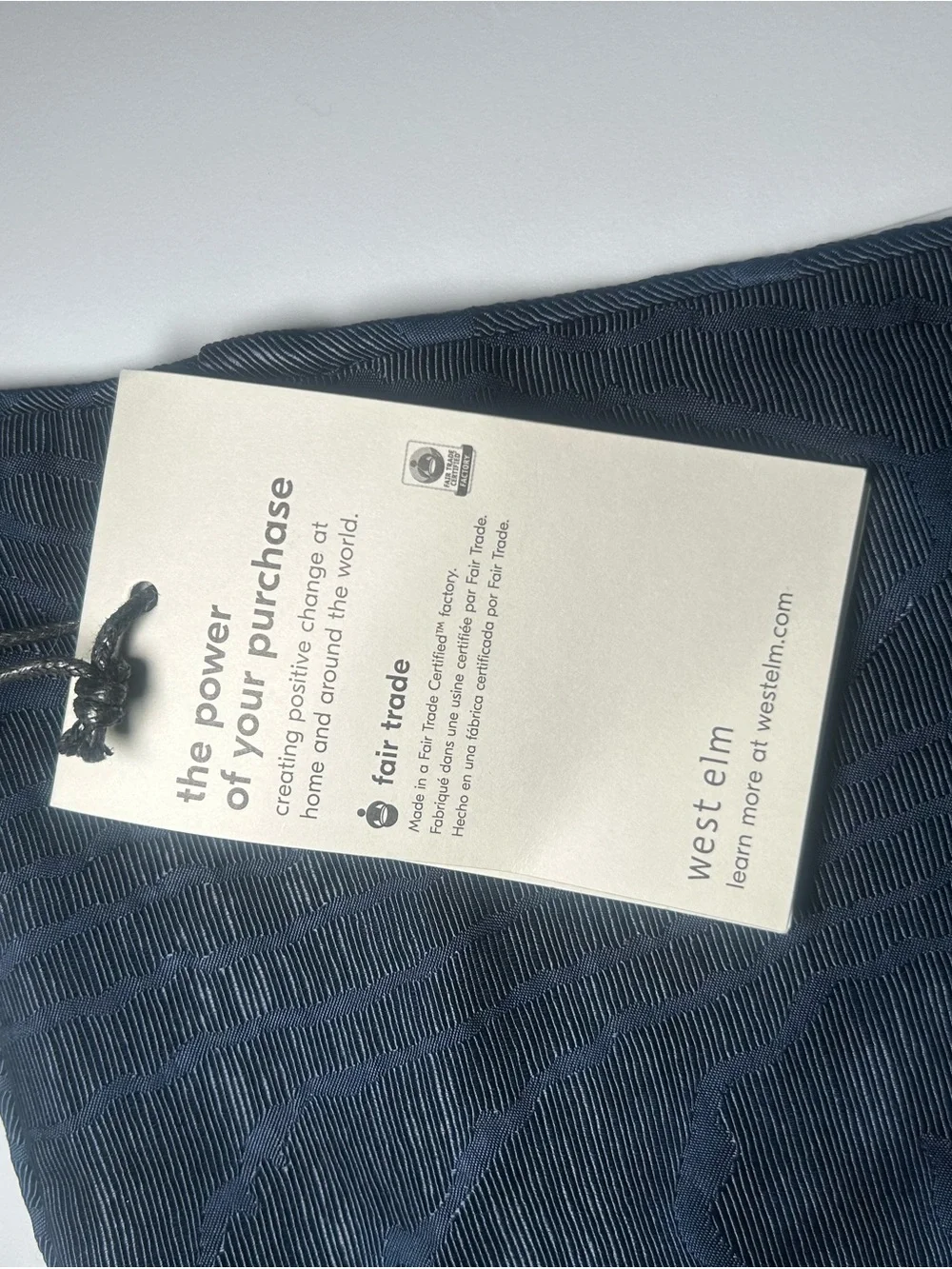 West Elm navy blue
